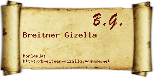 Breitner Gizella névjegykártya